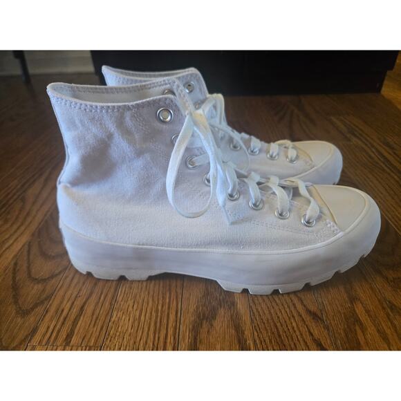 Converse Chuck Taylor All Star High White Platform Womens Sneakers Size 11 - Picture 2 of 12